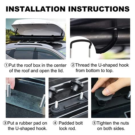 Umelee Roof Box U Bolts Universal Roof Box U Bolts Clamps Roof Box