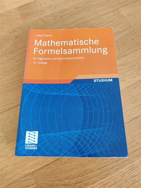 Mathematische Formelsammlung für Ingenieure Lothar Papula Kaufen