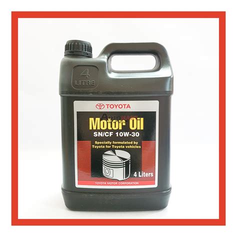 ORIGINAL TOYOTA SN CF SAE 10W30 ENGINE OIL GENUINE MOTOR OIL MADE IN