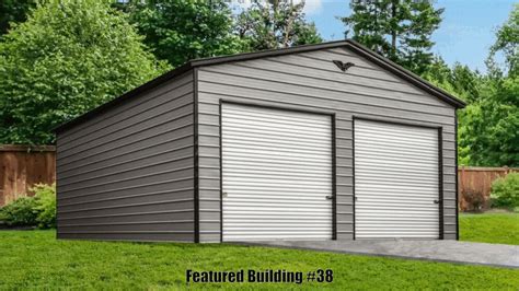 Vertical Roof Custom Metal Garage X X Mid America Steel Buildings