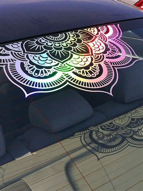 On Sale Big Car Decal Mandala Car Decal Mandala Intricate Etsy