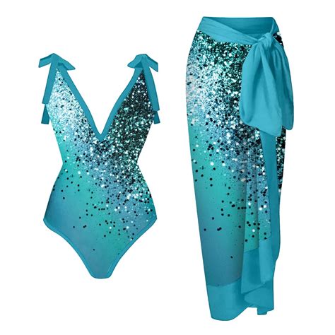 WREESH Womens One Piece Swimsuit Print Swim Suits Beach Cover Ups Swimsuit Bikini Lace Up