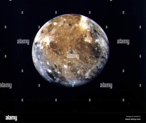 Space - Jupiter. Ganymede, its largest satellite Stock Photo - Alamy