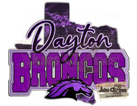 Dayton Tx Broncos Png Sublimation Digital Download 3000 Dpi Etsy