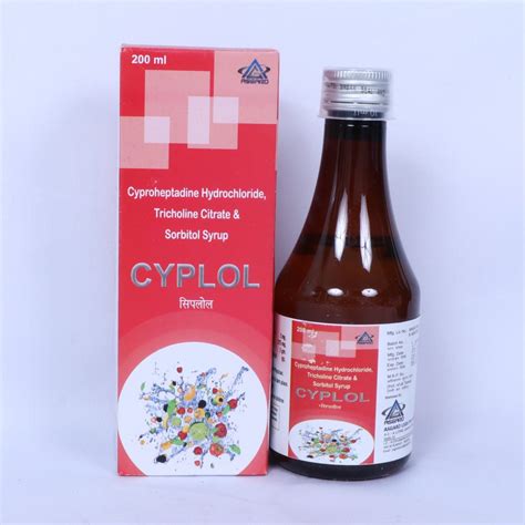 Cyplol Cyproheptadine Hydrochloride And Tricholine Sorbitol Syrup