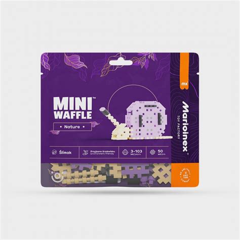 Klocki Mini waffle nature Ślimak 50 elementów Mario inex