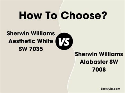 Sherwin Williams Aesthetic White Vs Alabaster