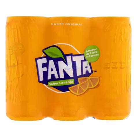 Pack Refrigerante Laranja Fanta Lata 6 Unidades 310ml Cada