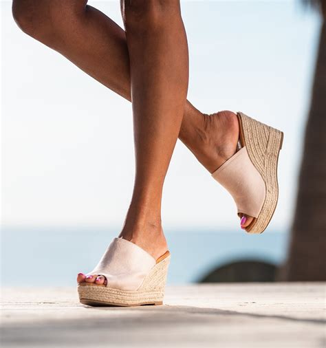 Sandalias Con Cu A Esparto Beige Baratas Para Mujer Env O Hr