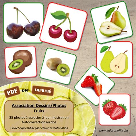 Association Photos Dessins Fruits Ludo Sur Le Fil