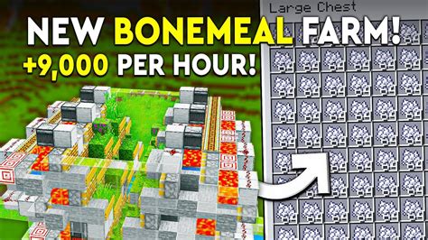 Minecraft New Bonemeal Farm Tutorial Self Sustaining P H