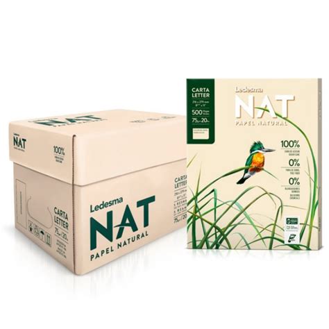 Resma de Papel Ecológico Natural A4 NAT 75g Ledesma x500 Hojas