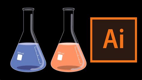 How To Draw Scientific Objects In Illustrator 1 Flask Youtube