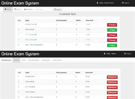 Online Exam Management System In Php Mysql With Source Code Youtube