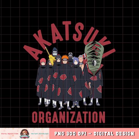 Naruto Shippuden Akatsuki Organization Png Digital Download Inspire