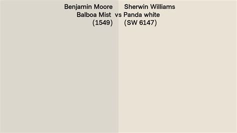 Benjamin Moore Balboa Mist 1549 Vs Sherwin Williams Panda White SW