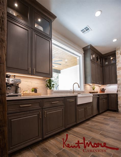 Dark Walnut Stained Cabinets