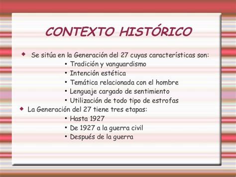 Generación Del 27 Contexto Histórico ¡¡resumen Para Estudiar¡¡