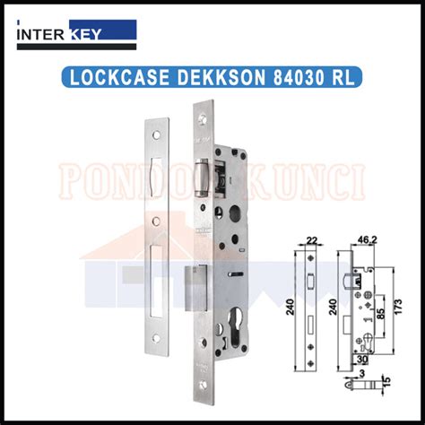 Bodi Kunci Pintu Double Aluminium Kayu Dekson Rl Pelor Lockcase