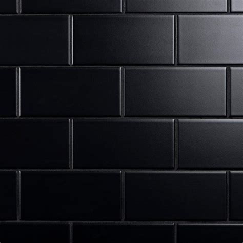 Merola Tile Crown Heights Matte Black 3 In X 6 In Ceramic Wall Tile