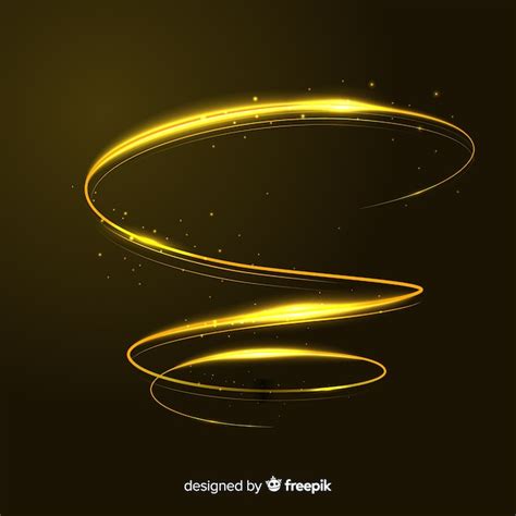 Espiral Dorado Brillante Estilo Realista Vector Gratis