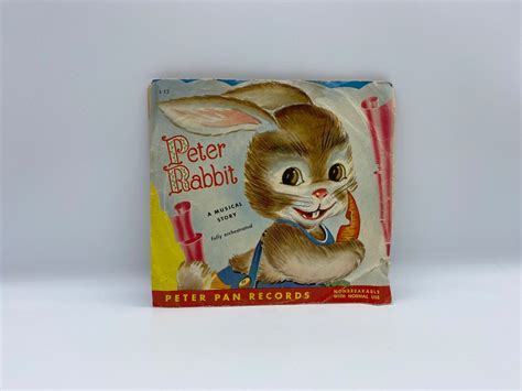 Vintage Peter Rabbit A Musical Story Peter Pan Nonbreakable Record