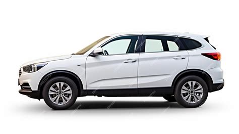 Premium Photo | White SUV car isolated on white background