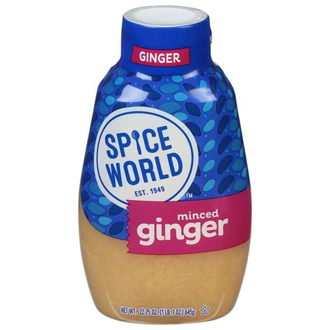 Spice World Squeeze Minced Ginger Seasoning 22 75 Oz Whole And Natural