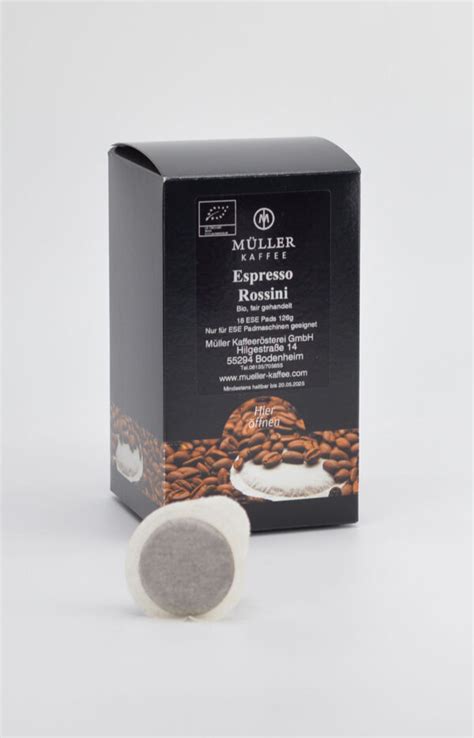 Espresso Rossini Bio Ese Pad M Ller Kaffeer Sterei