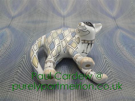 Paul Cardew Design Cool Catz Kittenz Scared Cat Blue Harlequin Pcd