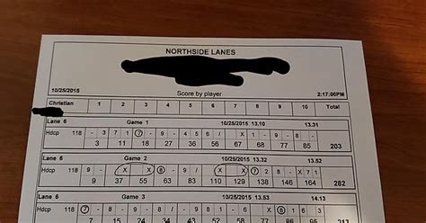 Bowling Score Card Album On Imgur