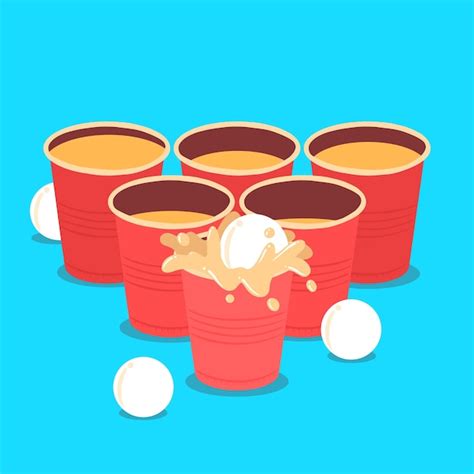 Free Vector Hand Drawn Beer Pong Illustration