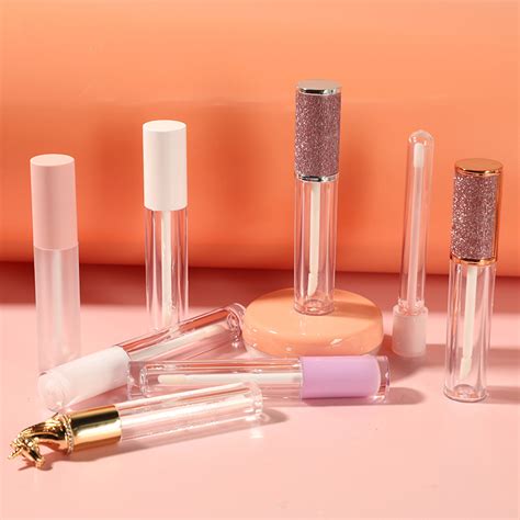 White Low Moq High Quality Transparent Square Plastic Lipgloss Tube