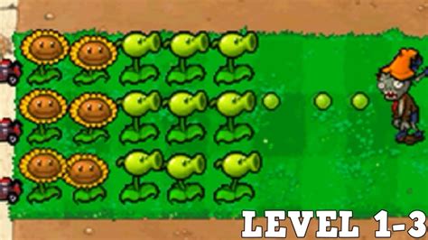 Plants Vs Zombies Ds Level 1 3 Walkthrough Guide Gameplay Youtube