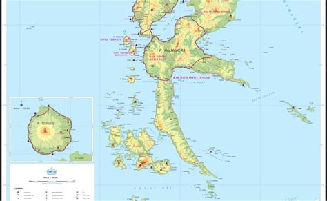 Peta Provinsi Maluku Utara Gambar Administrasi Dan Keterangannya