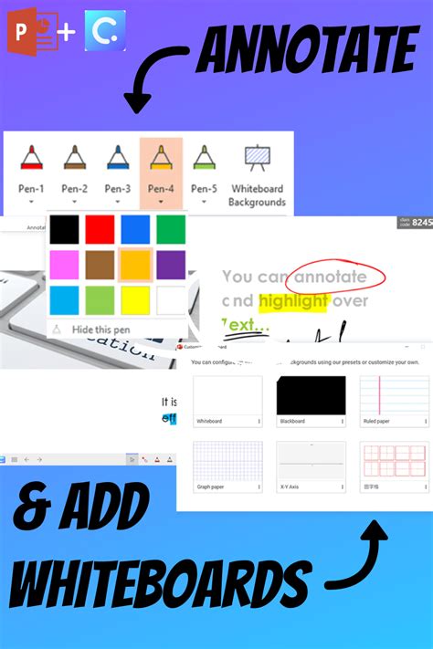 Annotate And Add Whiteboards To Your Powerpoint Slides Toolbar