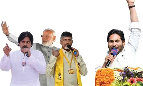 Amaravati Stage Set For Fierce Poll Battle Between Ysrcp And Tdp Jsp