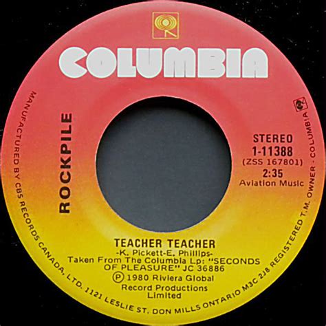 Rockpile Teacher Teacher Fool Too Long 1980 Vinyl Discogs