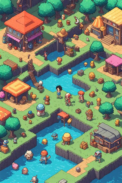 One Piece And Pokemon Top Down Pixel Art Game By Tony Sero Playground