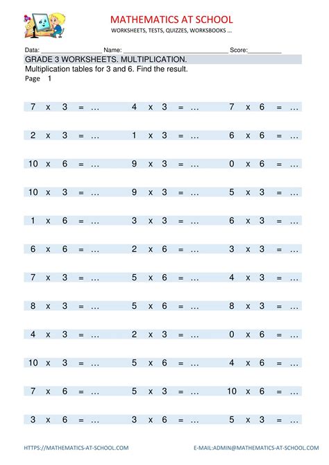 Grade 3 Maths Worksheets Pdf Download