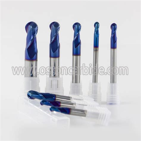 2 Flutes HRC60 Blue Tungsten Carbide Ball Nose End Mills