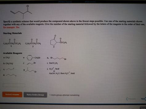 Solved Specify A Synthetic Scheme That Would Produce The Chegg