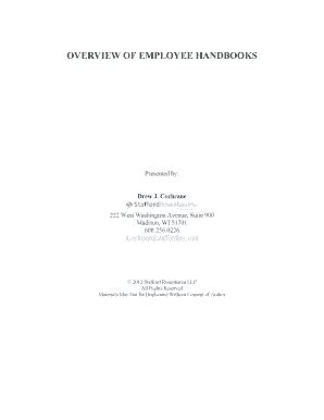 Fillable Online Overview Of Employee Handbooks Fax Email Print Pdffiller