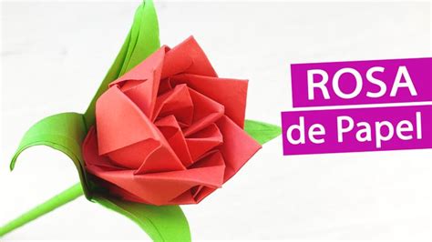 Cómo hacer una ROSA de papel Origami fácil Manualidades Play Como