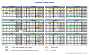 Calendario Escolar ASTURIAS Para El Curso 2021 2022