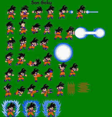 Son Goku Saiyan Saga Sprite Sheet By Woothrad On Deviantart In 2021 Images