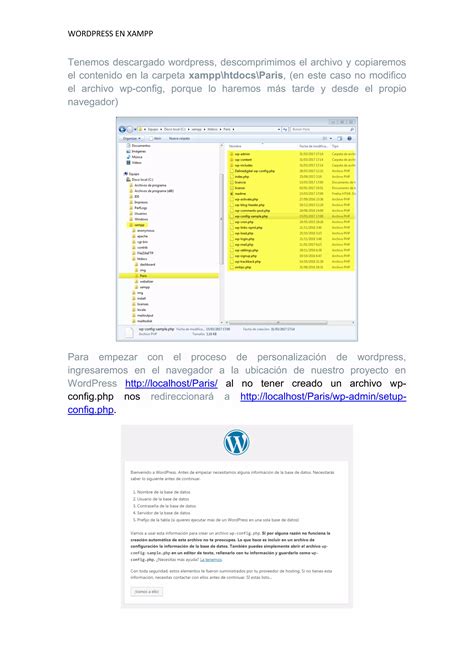 Cómo instalar Wordpress en Xampp PDF