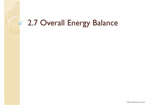 Energy Balance General Readin English Esl Powerpoints