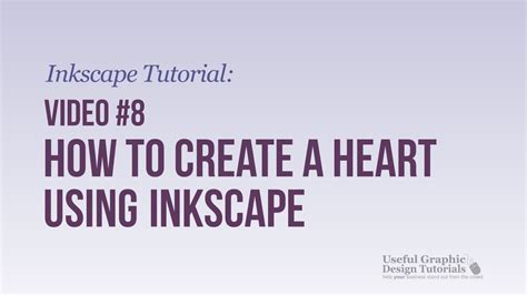 Video How To Create A Heart Using Inkscape Inkscape Tutorial