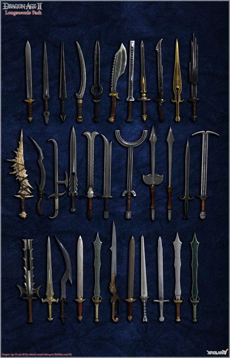 Dragon Age Ii Longswords Pack By Berserker79 On Deviantart Dragon